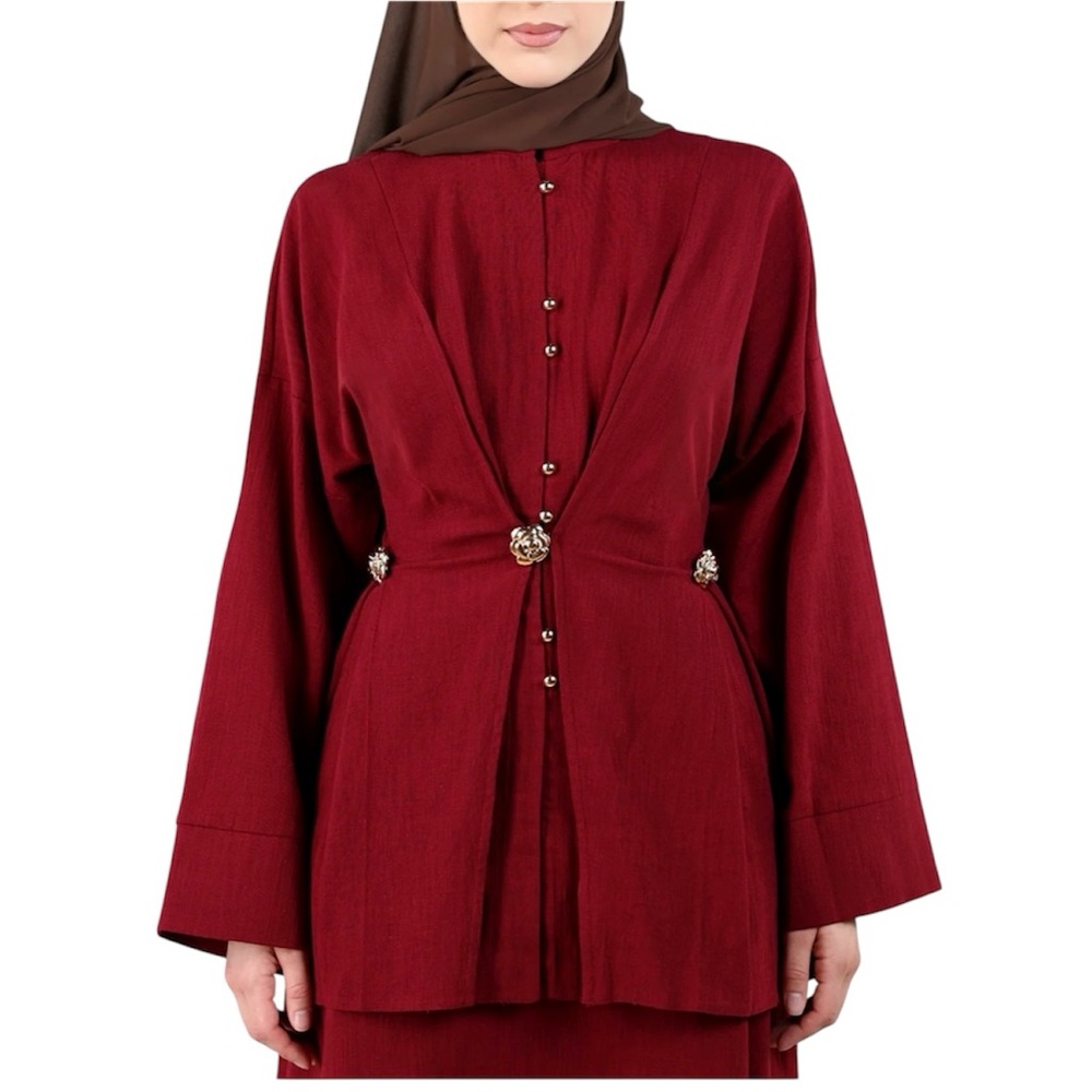 Batul the Collection Dana Top | Maroon